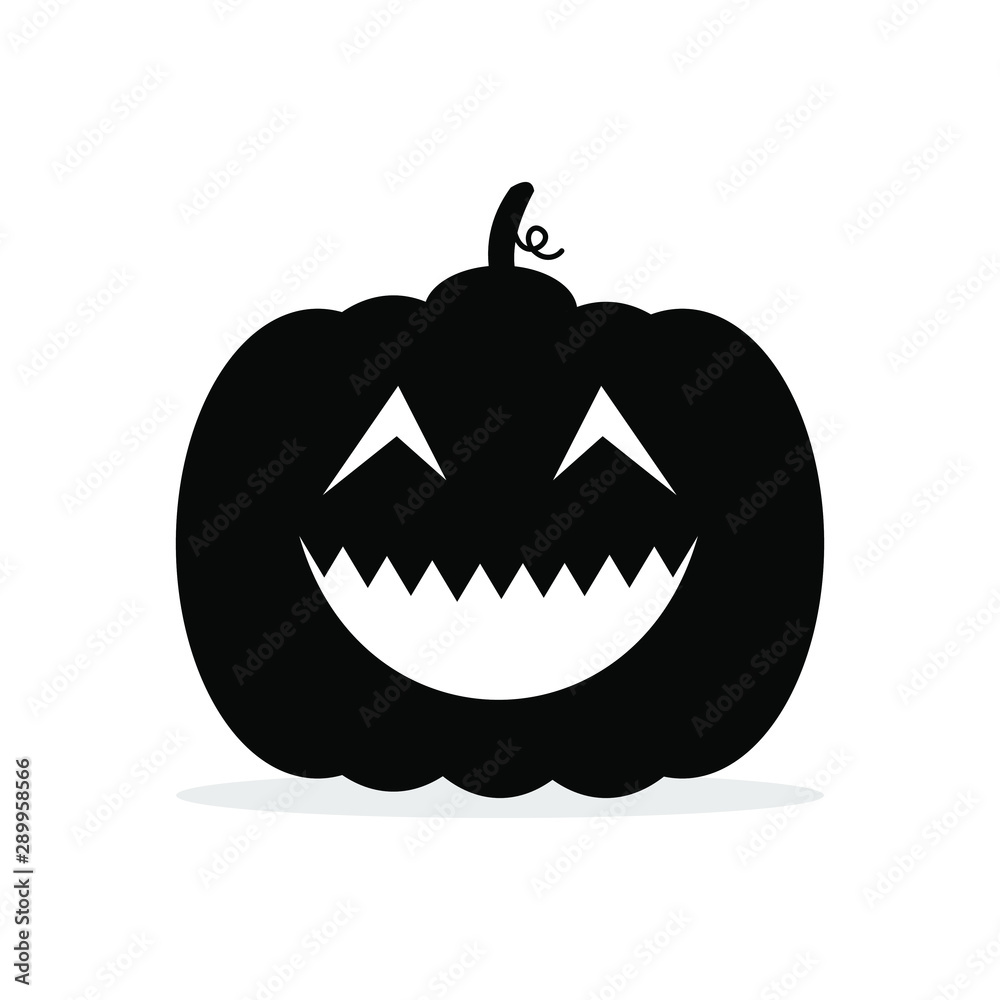 Jack o'lantern. Happy Halloween icon. Jack o'lantern silhouette. Happy Halloween icon. Black and white illustration Jack o'lantern. Happy Halloween icon. Jack o'lantern silhouette. Happy Halloween icon. Black and white illustration