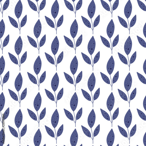 Cartoon hand drawn leaves seamless pattern background. Design for fabric, wrapping, textile, wallpaper, apparel.