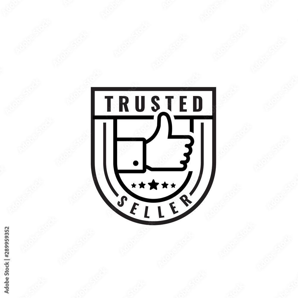 Trusted Seller Stamp Logo Design for online shop Trusted Seller Stamp Logo Design for online shop