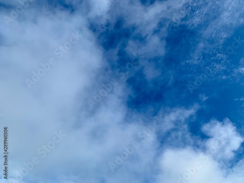 31 white clouds on the blue sky background,cirrocumulus or altostratus