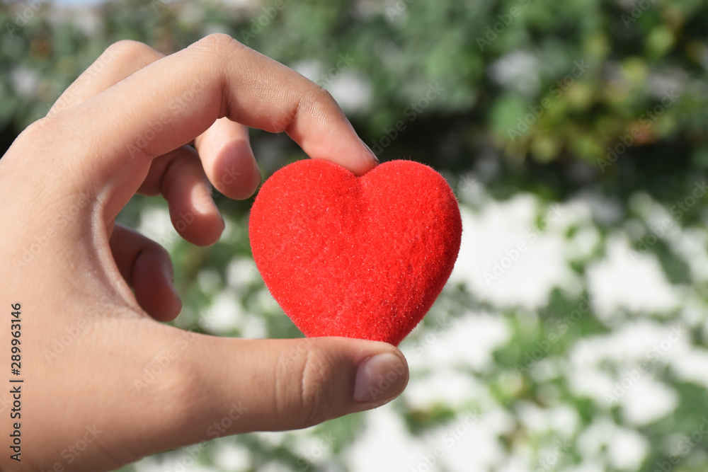 red heart in hand