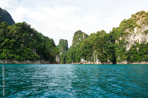 Beautiful Landscape at Chiao Lan Dam Khao Sok National Park in Thailand Holiday