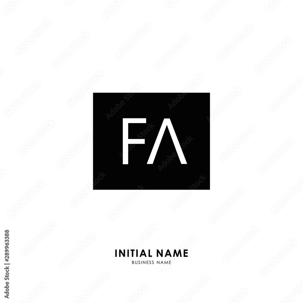 F A FA Initial logo letter with minimalist concept. Vector with scandinavian style logo. F A FA Initial logo letter with minimalist concept. Vector with scandinavian style logo.
