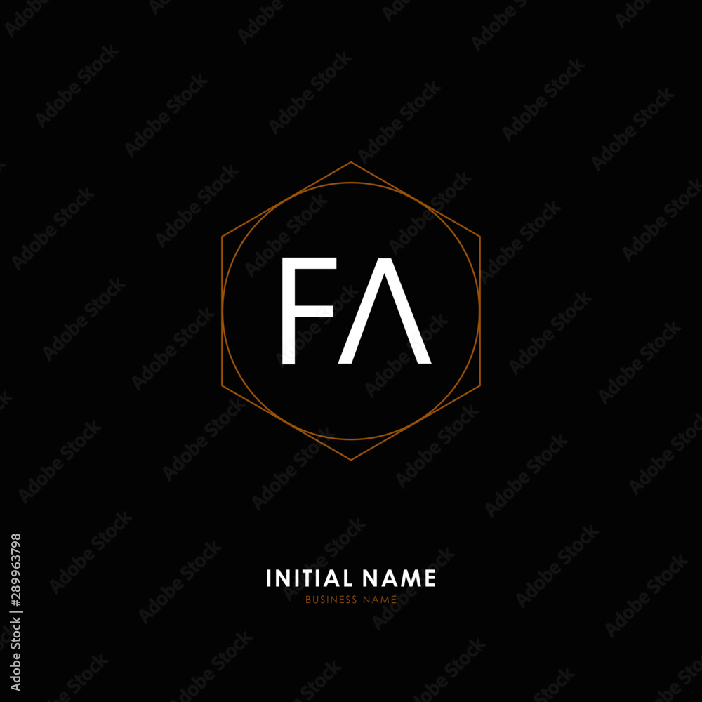 F A FA Initial logo letter with minimalist concept. Vector with scandinavian style logo. F A FA Initial logo letter with minimalist concept. Vector with scandinavian style logo.