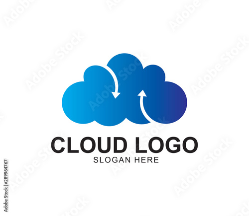 cloud modern logo vector icon