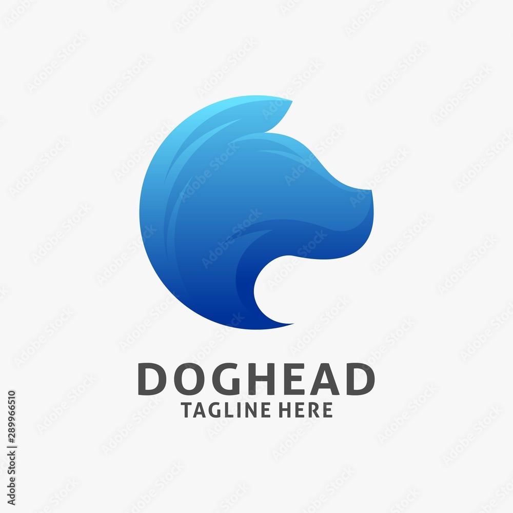 Dog head logo design Dog head logo design