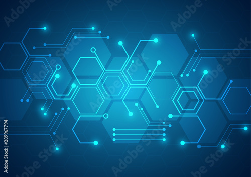 High tech technology geometric