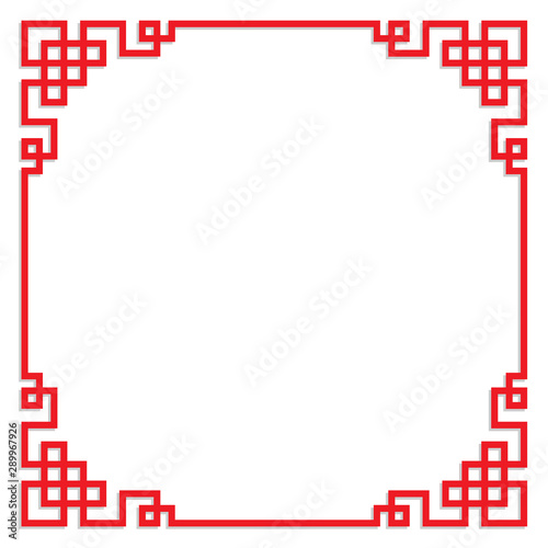 chinese pattern frame, vector border art china style