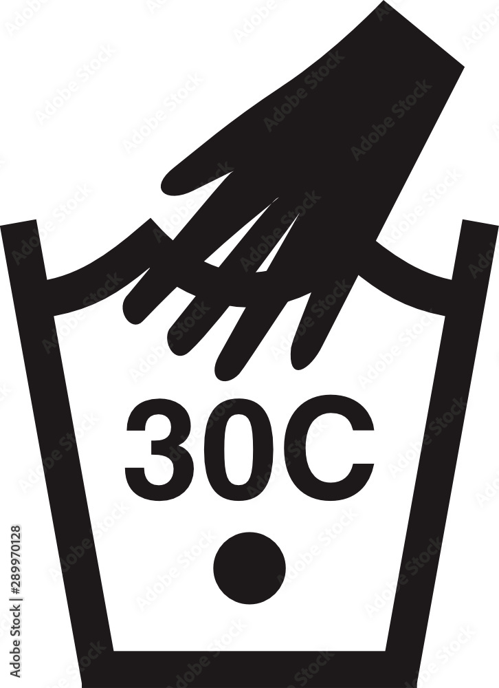 Hand Wash Cold 30c Stock Vector | Adobe Stock