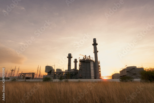 power plant at sunset.. © thepoo