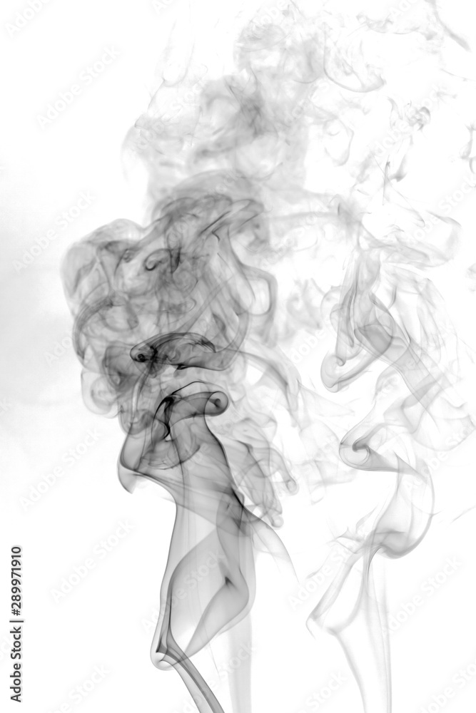 Black smoke on white background Black smoke on white background