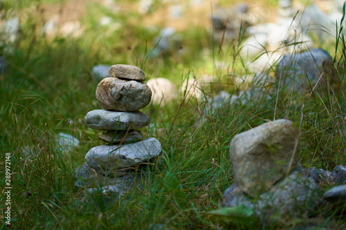 stone towers in the forest © evgeniy