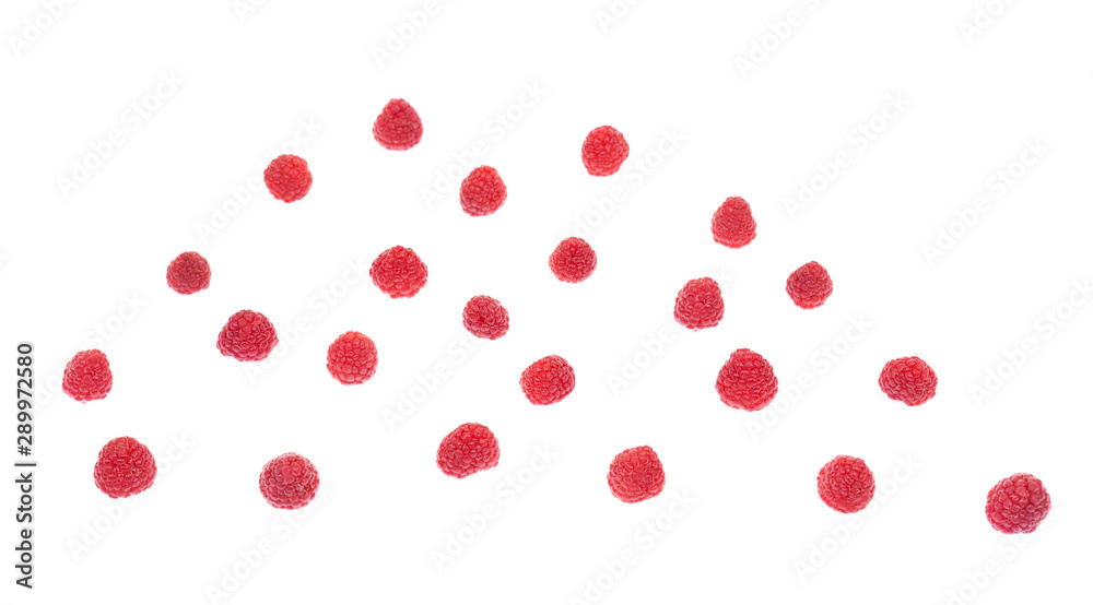 Raspberries isolated on white background. Raspberries isolated on white background.