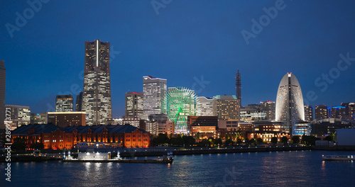 Yokohama bay at night