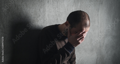 Caucasian depressed man. Mental health concept © andranik123