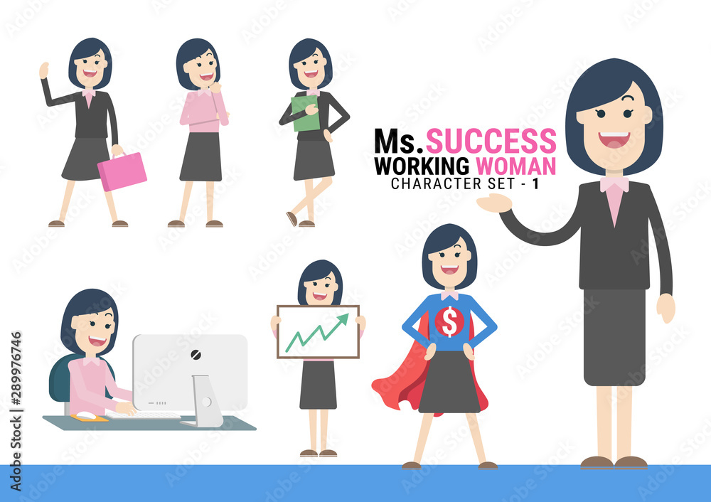 Ms.Success. The Working woman Character set - 1 Ms.Success. The Working woman Character set - 1