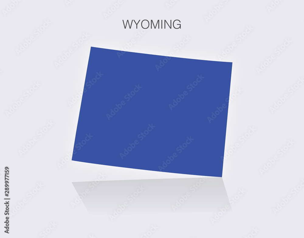 State of Wyoming Map in the United States of America State of Wyoming Map in the United States of America