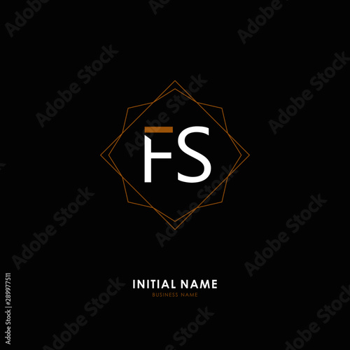 F S FS Initial logo letter with minimalist concept. Vector with scandinavian style logo.