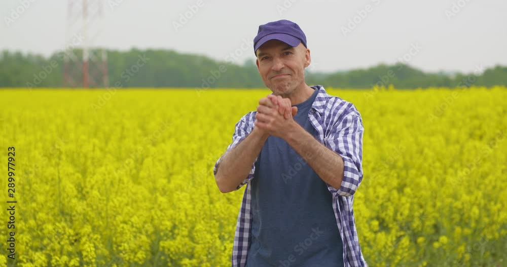 Agriculture Farmer examining field Modern Farming Agriculture Farmer examining field Modern Farming