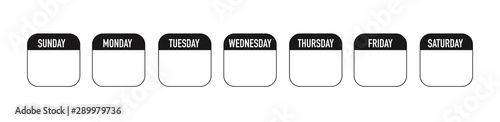 Weekly planner icon photo