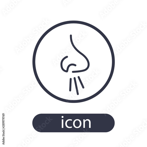 Runny nose vector icon
