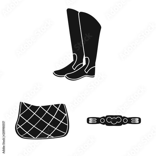 Vector illustration of sport and competition icon. Collection of sport and equestrian stock vector illustration.