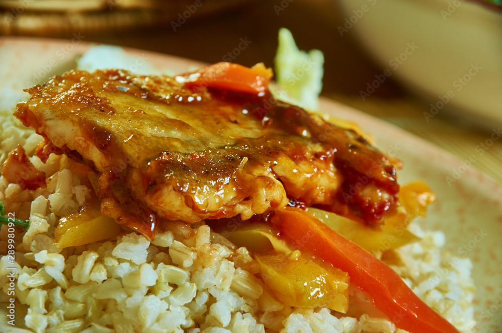 Cajun Halibut with Praline Sauce