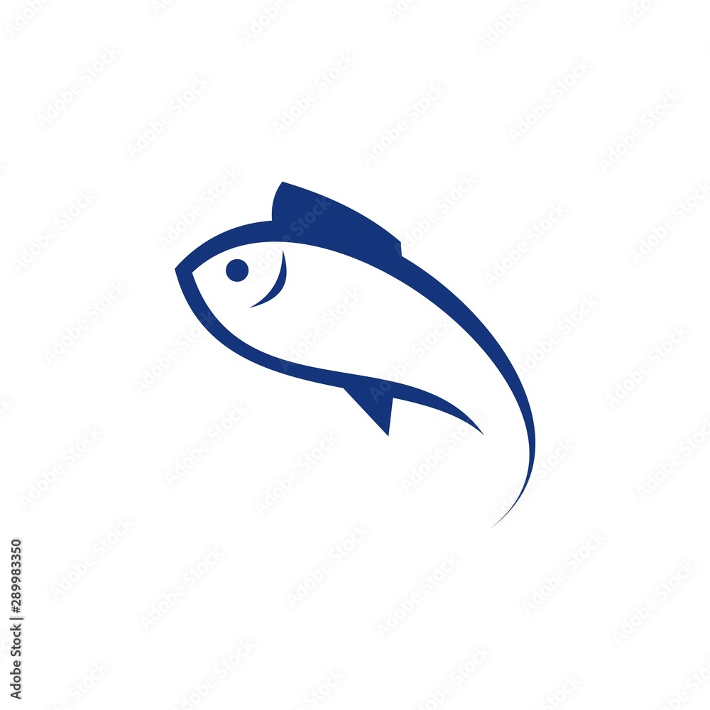 Obraz premium fish logo template, design concept vector, sea food