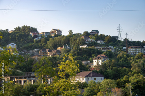 Жилой квартал в горной местности photo