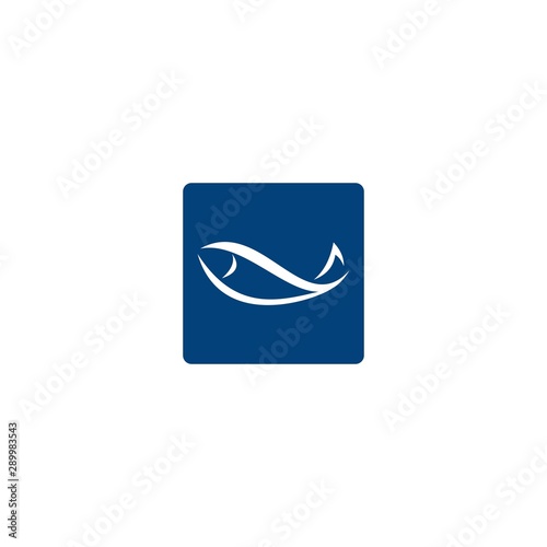 fish logo template, design concept vector, sea food
