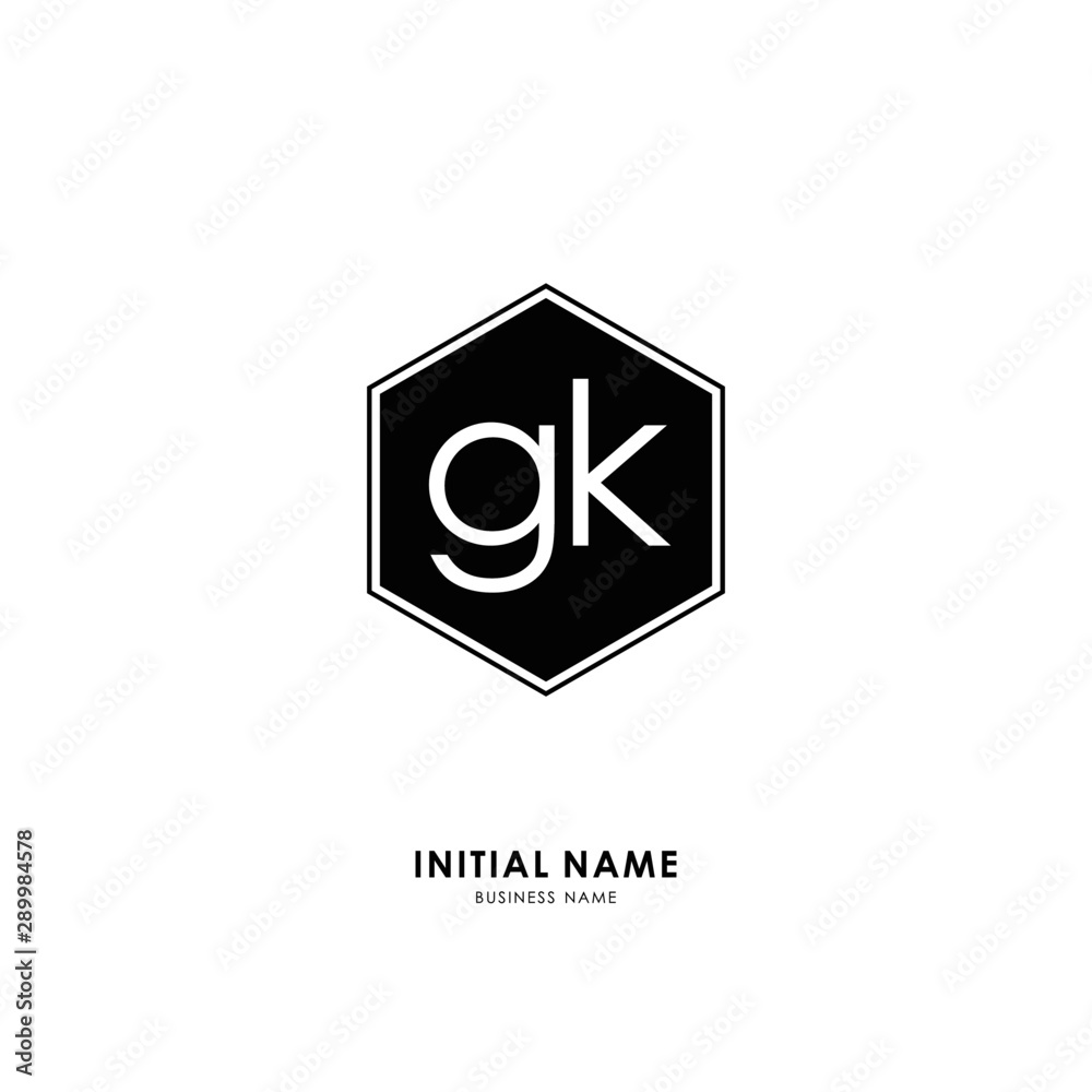 G K GK Initial logo letter with minimalist concept. Vector with scandinavian style logo. G K GK Initial logo letter with minimalist concept. Vector with scandinavian style logo.