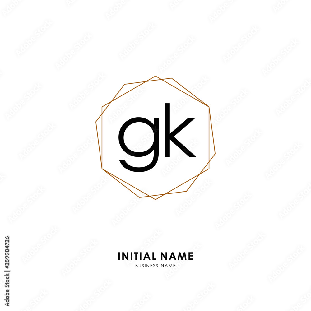 G K GK Initial logo letter with minimalist concept. Vector with scandinavian style logo. G K GK Initial logo letter with minimalist concept. Vector with scandinavian style logo.