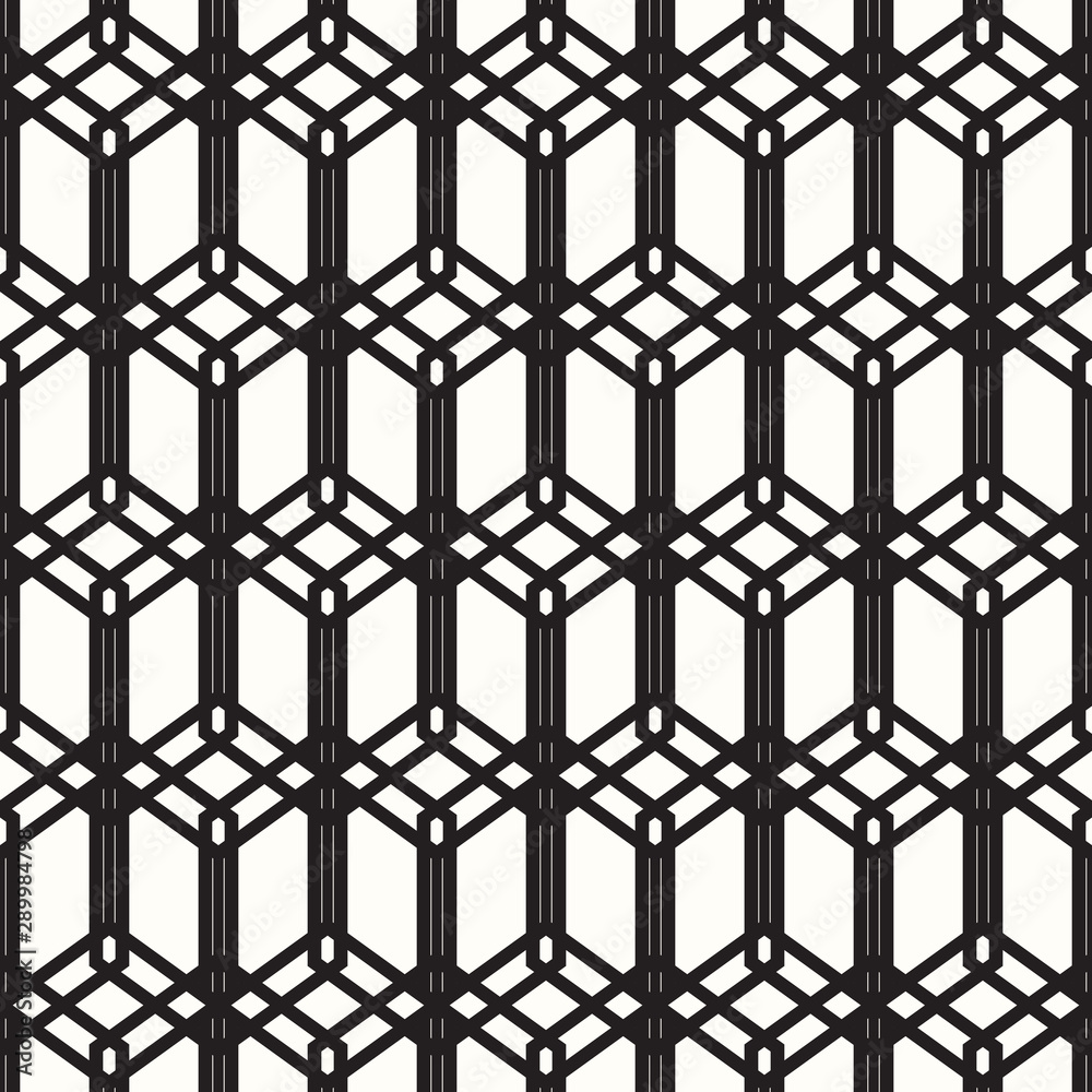 Fototapeta premium Pattern geometry of hexagon background. Pattern is on swatch panel.