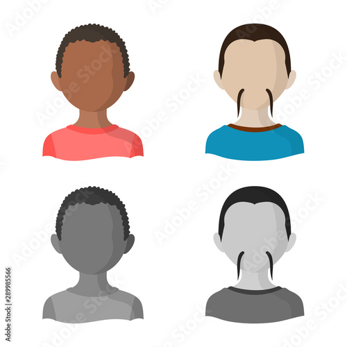 Vector illustration of imitator and resident logo. Collection of imitator and culture stock symbol for web.