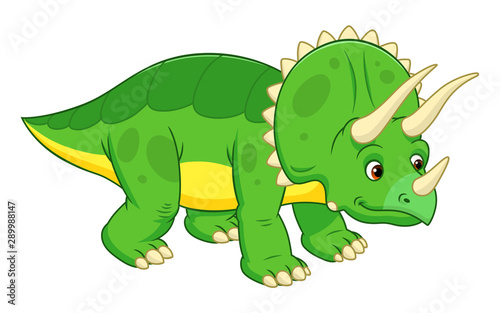 Cute cartoon triceratops