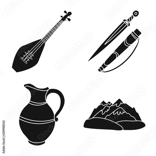 Vector design of heritage and originality icon. Set of heritage and traditions stock vector illustration.