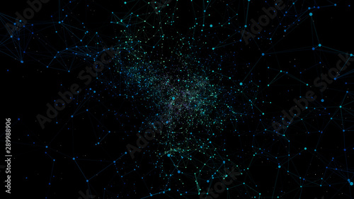 Abstract background of interconnected dots