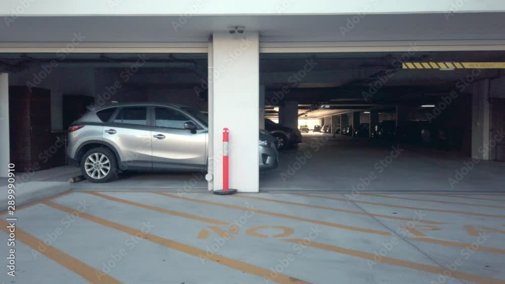A full apartment carpark viewed from the outside A full apartment carpark viewed from the outside