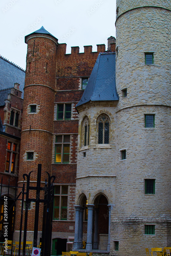 Facade of Ghent Conservatory (School of Arts Ghent) in Ghent, Belgium, Europe