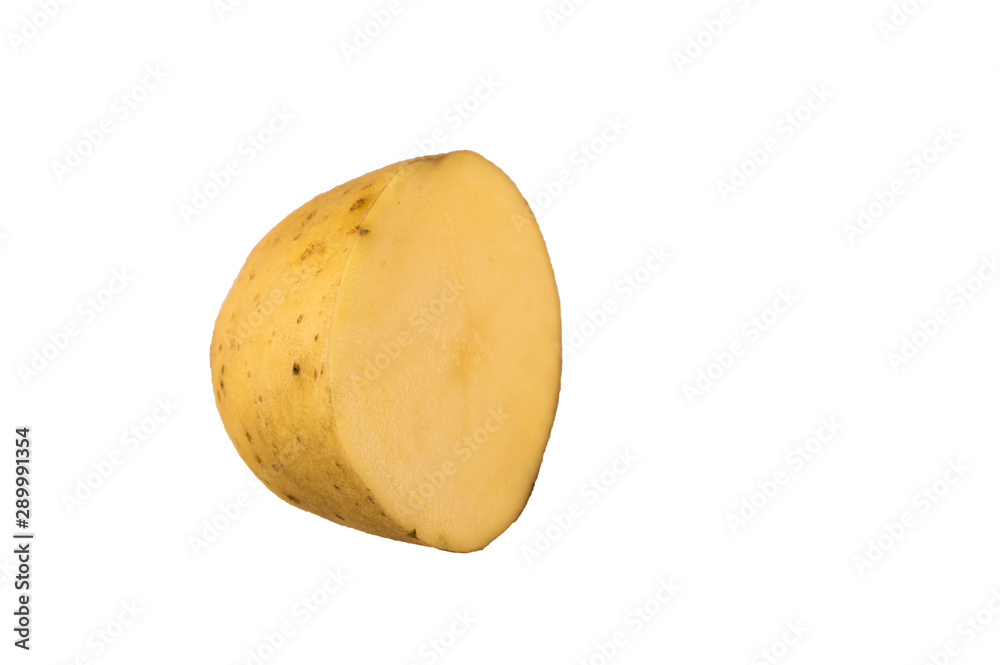 Fototapeta premium One half of potato isolated on white background