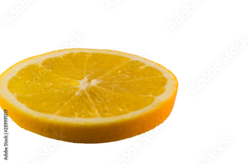 Orange slices isolated on white