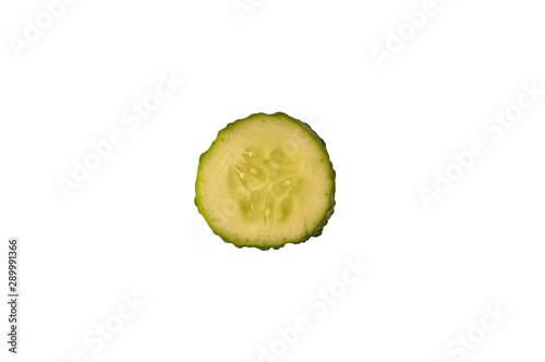 cucumber slice, isolated on a white background