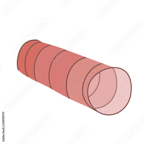Kids toy tunnel isolated on white background. Vector illustration