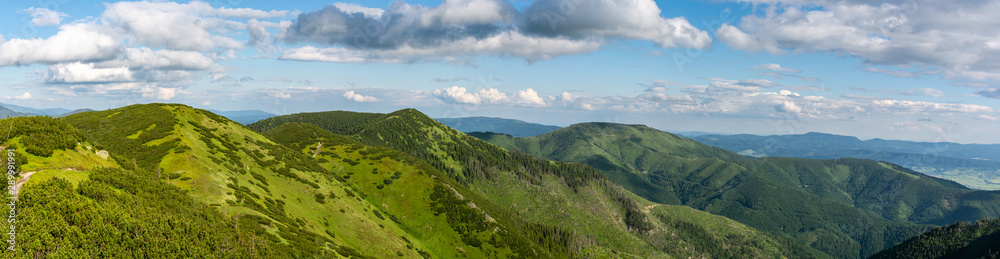 Panoramic view on beautiful ridge of Low Tatars in Slovakia