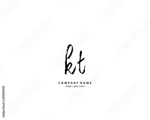 KT Initial letter logo template vector