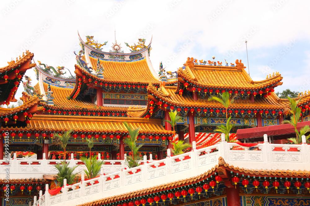 Roofs of Thean Hou Temple, Kuala Lumpur, Malaysia Roofs of Thean Hou Temple, Kuala Lumpur, Malaysia