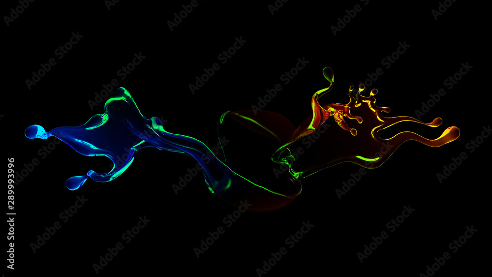Splash fluid. 3d illustration, 3d rendering. Splash fluid. 3d illustration, 3d rendering.