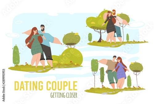 Man and Woman Romantic Relations, Love Set Banner