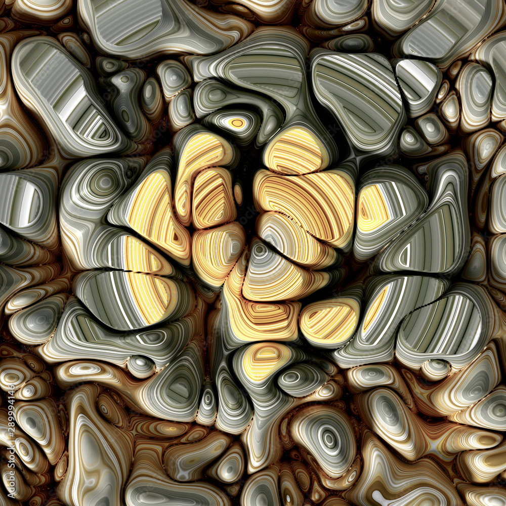 Colorful volumetric abstract background with texture. 3d illustration, 3d rendering.