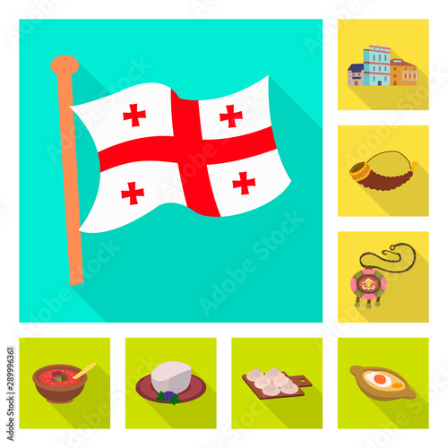 Vector illustration of culture and sightseeing symbol. Set of culture and originality stock vector illustration.